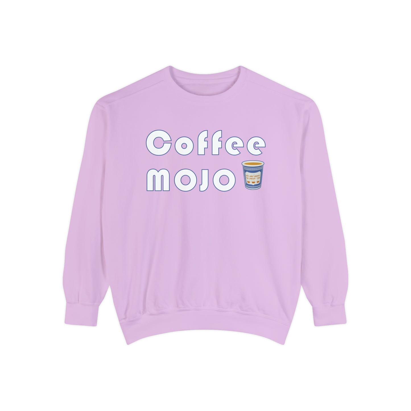 Coffee MoJo with NYC Cup • Yo Ang NYC • Vintage Garment-Dyed Sweatshirt