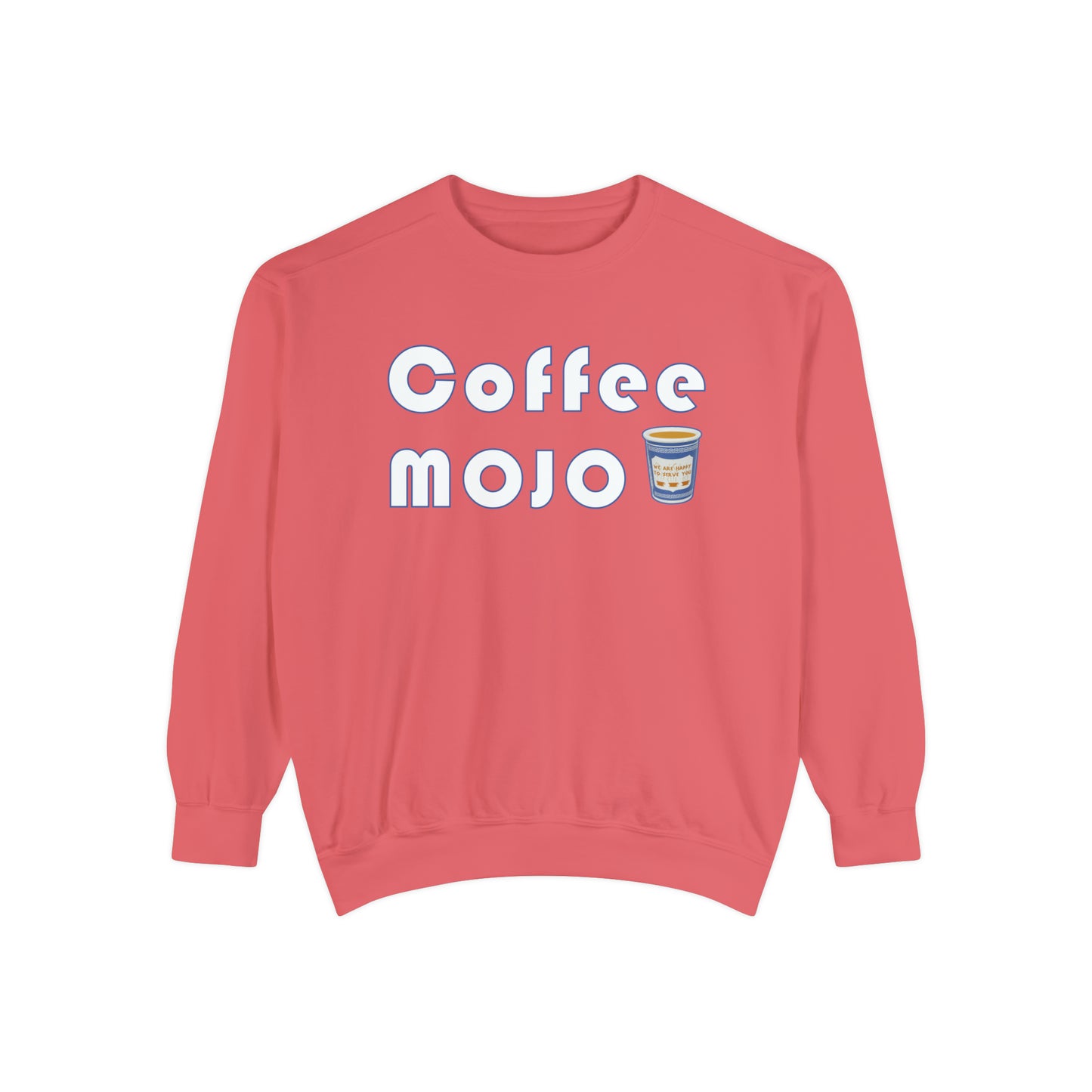 Coffee MoJo with NYC Cup • Yo Ang NYC • Vintage Garment-Dyed Sweatshirt