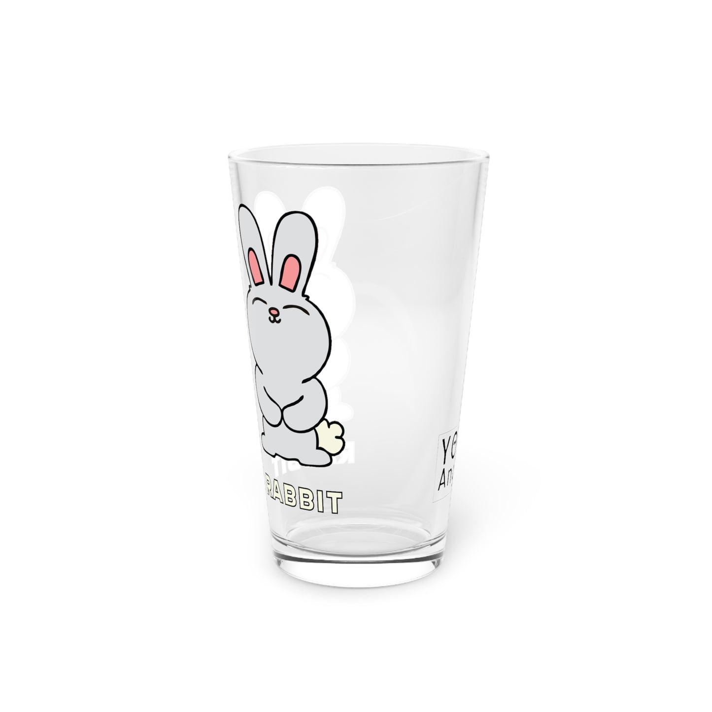 RABBIT RABBIT • YO Ang NYC • Pint Glass, 16oz