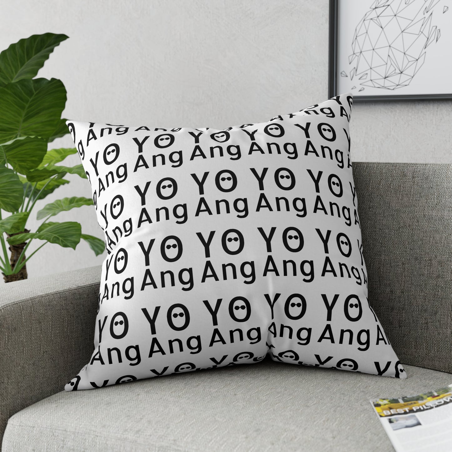 YO Ang • Logo • Broadcloth Pillow 5 Sizes Available!