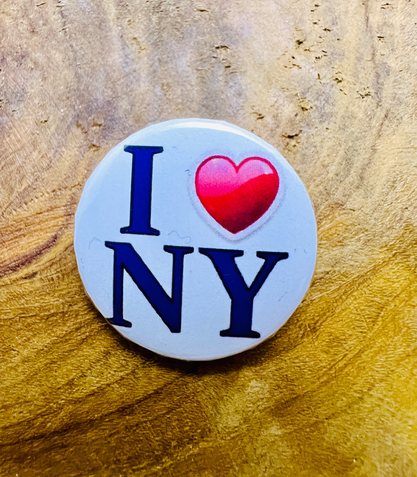 I Love NYC • Pin Button • 1" (25mm) • Qty 1