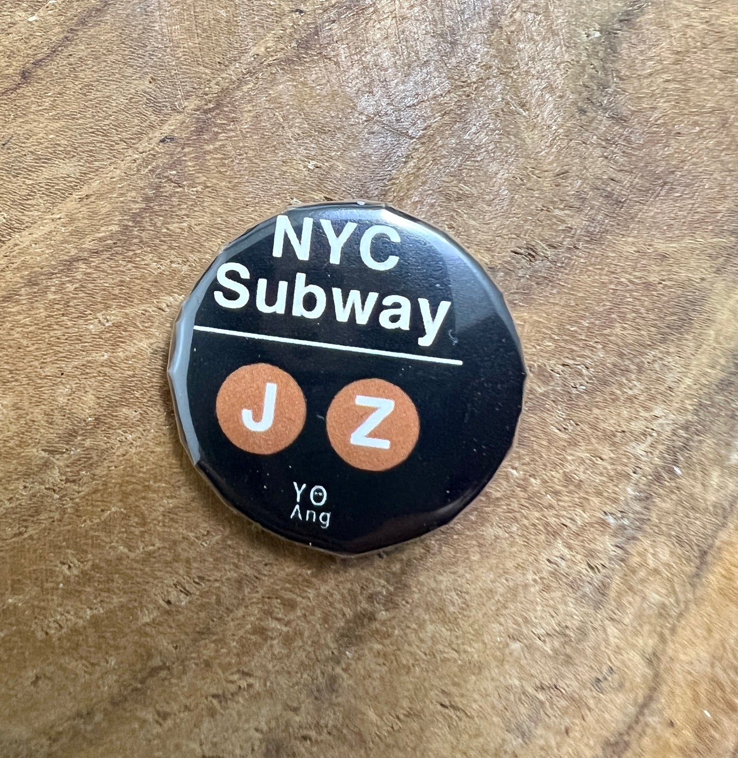 NYC Subway J Z • Pin Button • 1" (25mm) • Qty 1