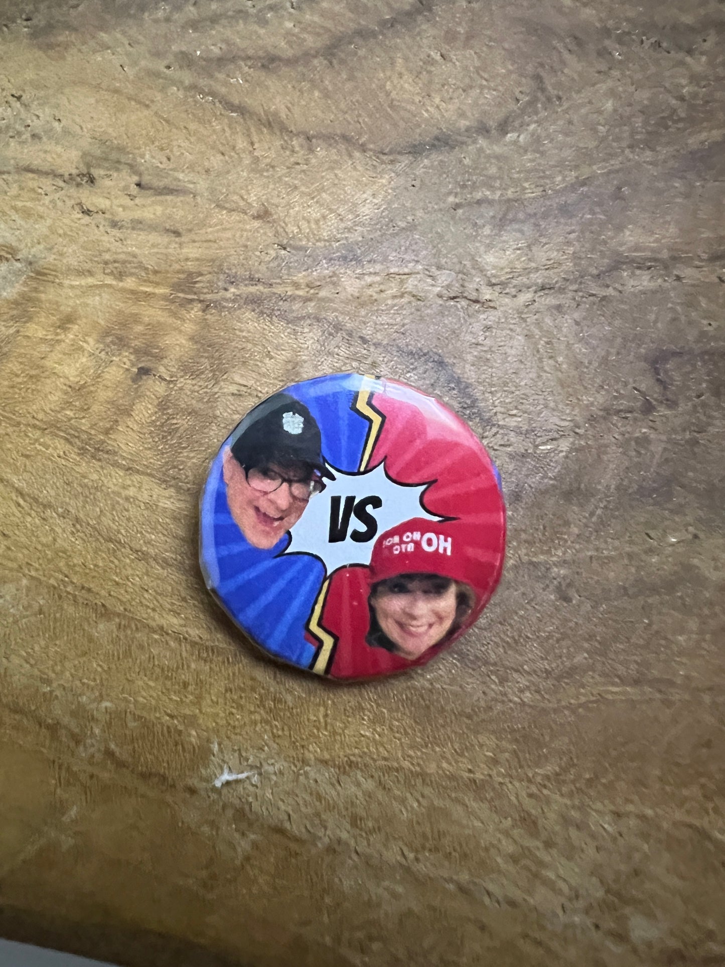 Joe vs Yo Ang • Pin Button • 1" (25mm) • Qty 1