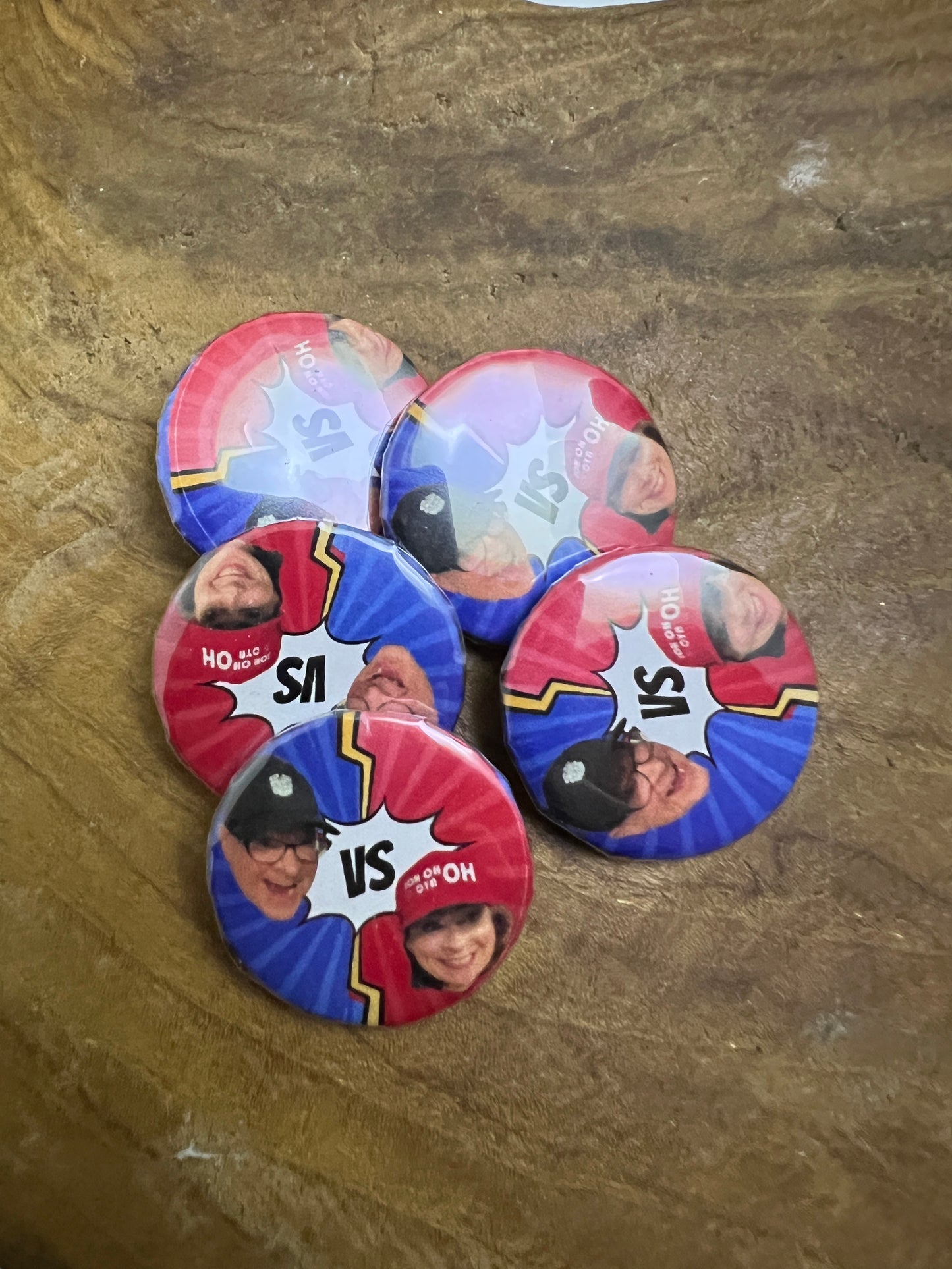 Joe vs Yo Ang • Pin Button • 1" (25mm) • Qty 1