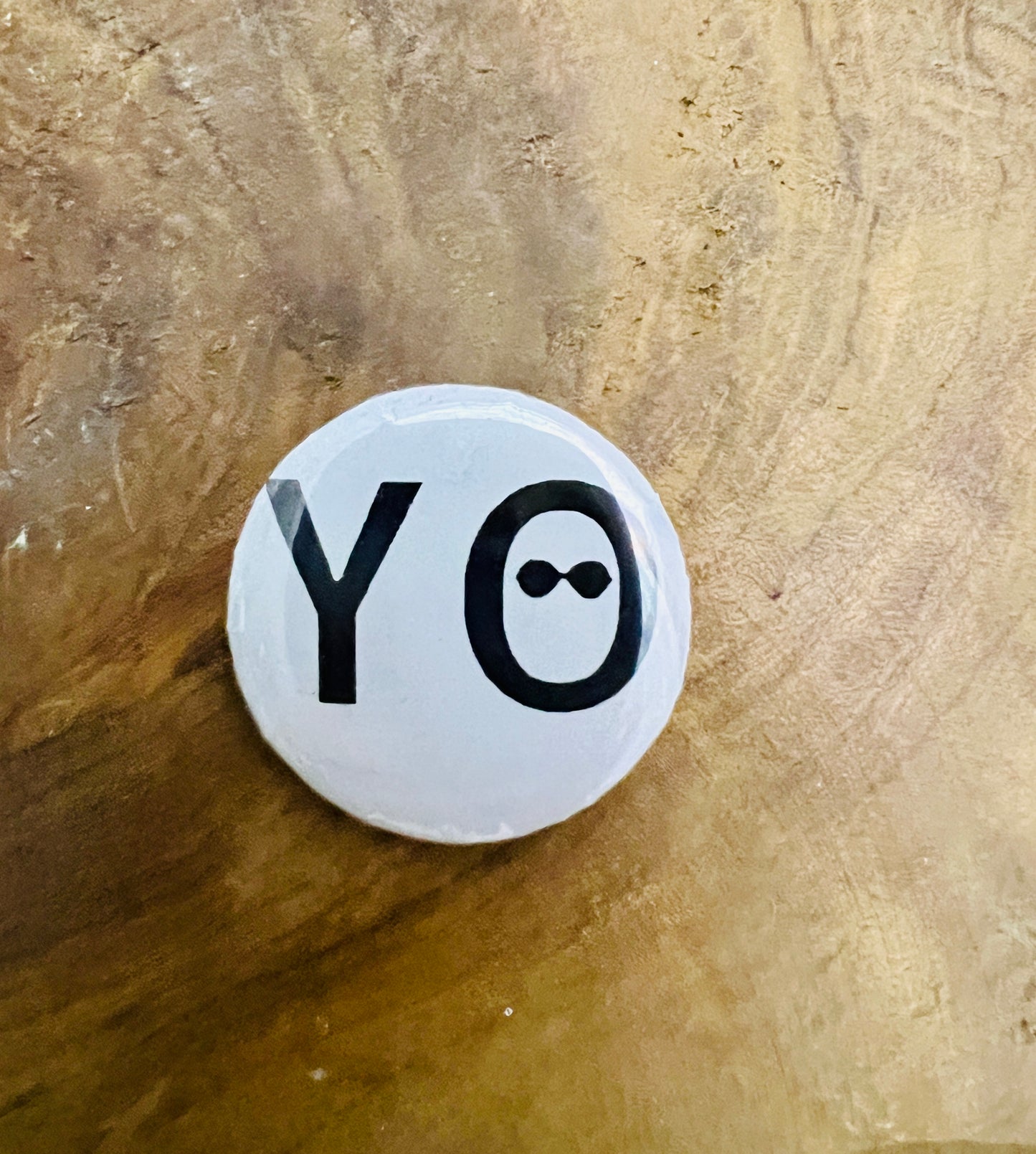 'YO' • Pin Button •  1"  (25mm) • Qty 1